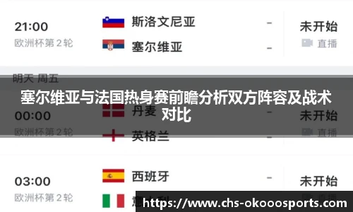 塞尔维亚与法国热身赛前瞻分析双方阵容及战术对比